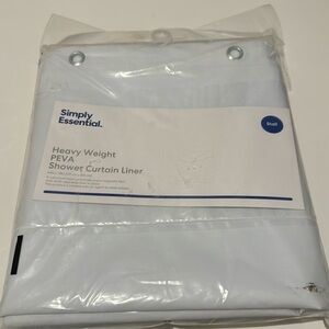 New Simply Essential Heavy Weight PEVA Shower Curtain Liner White- 54in x 78in